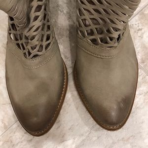 Short Tan Leather Boot